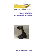Wasp WWS650 Quick Reference Manual preview