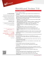 Предварительный просмотр 1 страницы Watchguard Firebox t10 Specification