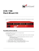 Watchguard XCS 1180 Manual preview