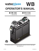 Water Maze WB Series Operator'S Manual preview