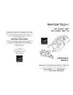 Water Tech Pool Blaster Operator'S Manual preview