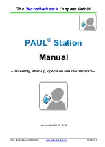 WaterBackpack PAUL Manual preview