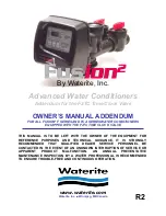 Waterite Fusion 2 Owner'S Manual Addendum предпросмотр