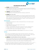 Предварительный просмотр 1 страницы WaterLogic WL200 Installation Procedures Manual