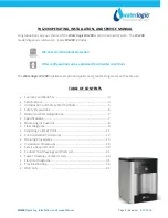 Preview for 2 page of WaterLogic WL200 Operating, Installation And Service Manual