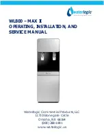 WaterLogic WL800 - MAX II Operating, Installation And Service Manual preview