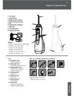 Предварительный просмотр 5 страницы Waterpik 500 Series Manual