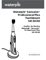 Waterpik Sensonic Professional Plus SR-3000 User Manual предпросмотр