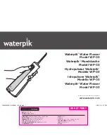 Waterpik Water Flosser WF-03 Instructions Manual preview