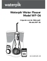 Waterpik Water Flosser WF-06 Instruction Manual предпросмотр