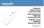 Waterpik Water Flosser WP-450 Instruction Manual preview
