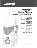 Waterpik WP-100 Series Instructions Manual предпросмотр