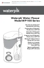 Waterpik WP-112 Manual предпросмотр