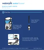 Waterpik WP-120 Quick Start Manual preview