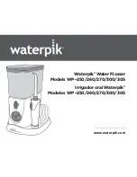 Waterpik WP-250 Instruction Manual preview