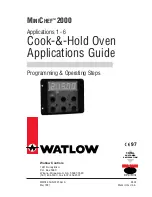 Watlow MINICHEF 2000 Application Manual предпросмотр