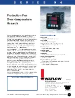 Watlow Series 94 Specifications preview