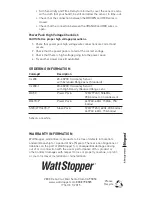 Preview for 8 page of Watt Stopper CI-200 Installation Instructions Manual