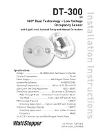 Preview for 1 page of Watt Stopper DT-300 Installation Instructions Manual