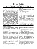 Preview for 1 page of WattAge PF-12 User Manual