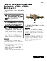 Preview for 1 page of Watts 009 Series Instruction, Installation, Maintenance And Repair Manual