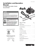 Preview for 1 page of Watts 500800 Installation And Operation Manual