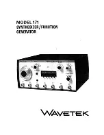 Wavetek 171 User Manual preview