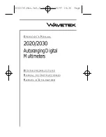 Wavetek 2020 Operator'S Manual preview