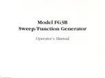 Preview for 3 page of Wavetek FG3B Operator'S Manual