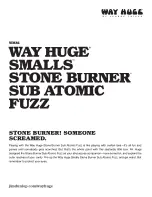 Way Huge SMALLS STONE BURNER WM81 Manual preview
