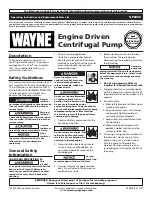 Wayne GPS400 Operating Instructions And Replacement Parts List Manual preview