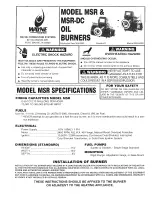 Wayne MSR User Manual preview