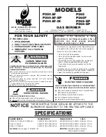 Preview for 1 page of Wayne P250AF Owner'S Manual