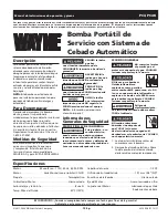 Preview for 15 page of Wayne PC4 Operating Instructions And Parts Manual