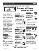 Preview for 5 page of Wayne RUP160 Operating Instructions And Parts Manual