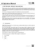 Preview for 5 page of WDM PI Operation Manual