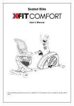 X-FIT COMFORT Seated Bike User Manual preview