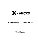 Предварительный просмотр 1 страницы X-Micro USB2.0 Flash Stick User Manual