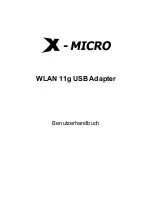 X-Micro WLAN 11g Benutzerhandbuch preview