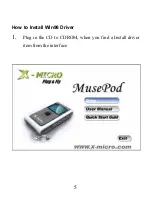 Предварительный просмотр 8 страницы X-Micro XMP3E-20F Quick Start Manual