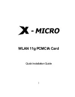 X-Micro XWL-11GPAG Quick Installation Manual preview