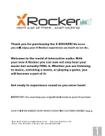 Preview for 1 page of X Rocker Gaming Chair User Manual