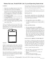 Preview for 1 page of X10 MS10A Set Up And Operating Instructions