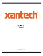 Xantech HDMI4X4 User Manual preview
