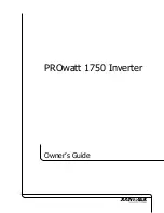 Xantrex PROwatt 1750 Owner'S Manual preview