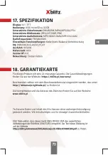 Предварительный просмотр 73 страницы Xblitz RF400 CAM User Manual