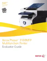 Xerox 3100MFPX - Phaser B/W Laser Evaluator Manual preview