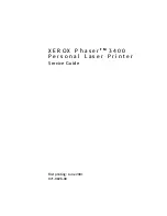 Xerox 3400N - Phaser B/W Laser Printer Service Manual preview