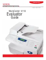 Предварительный просмотр 1 страницы Xerox 4118P - WorkCentre B/W Laser Evaluator Manual