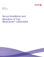 Предварительный просмотр 1 страницы Xerox 4250 - WorkCentre - Copier Secure Installation And Operation